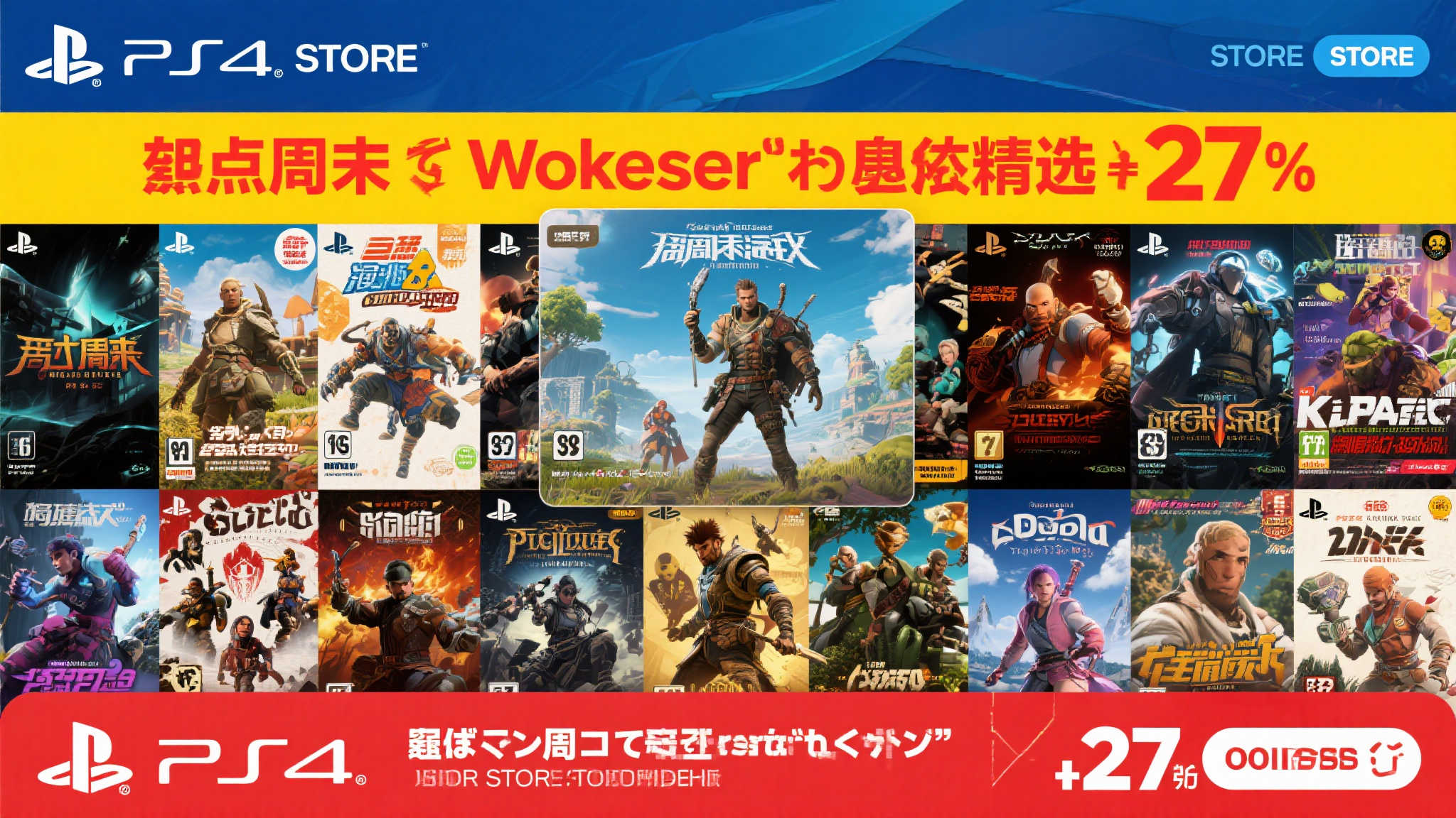 “PS Store周末特惠来袭!27款必玩游戏等你入手!” 每逢周末,PS Store总会带来惊喜满