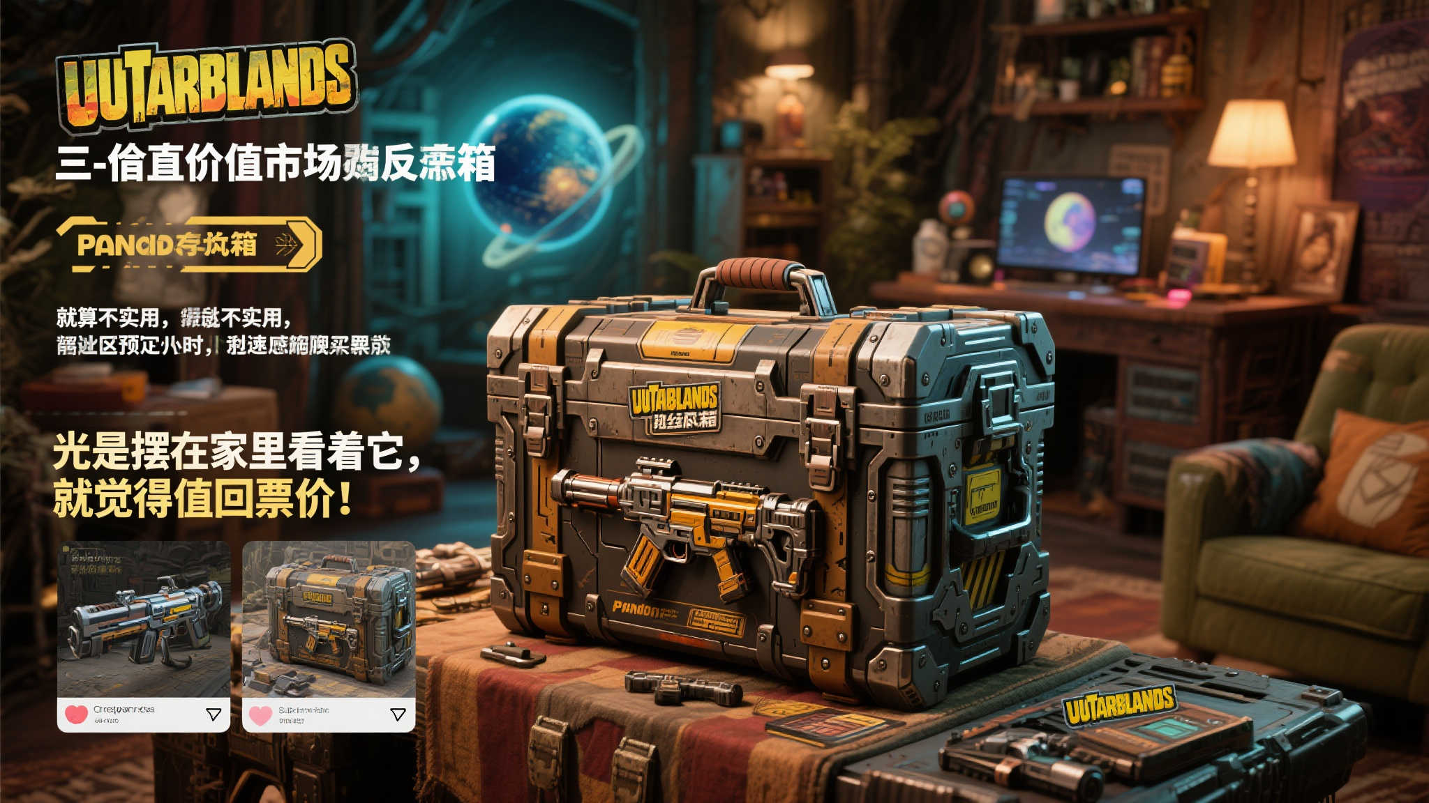 《无主之地》官方揭秘超逼真实体武器箱:小吵闹十年珍藏的深情之作! 三-收藏价值与市场反响:粉丝热情高涨